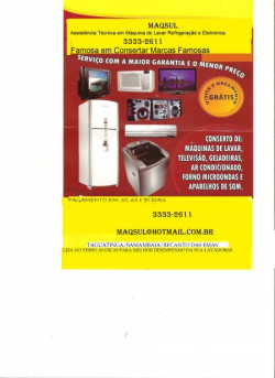 Maqsul - Conserto em Máquina de Lavar roupas e Geladeiras 3333-2611